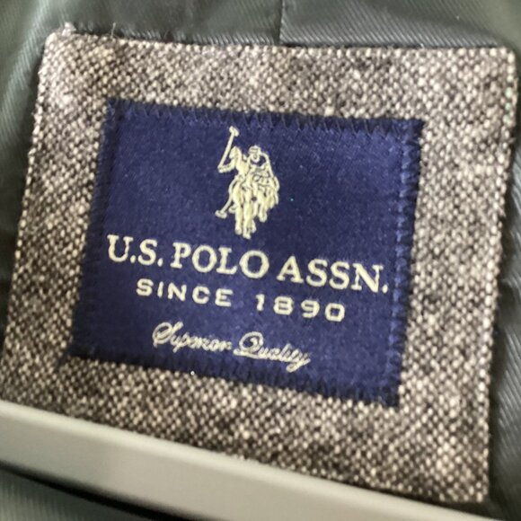 U.S. Polo Assn. Gray Tweed Vest Wool-Blend Classic Button-Up Women's Size XL Aca - Picture 3 of 8